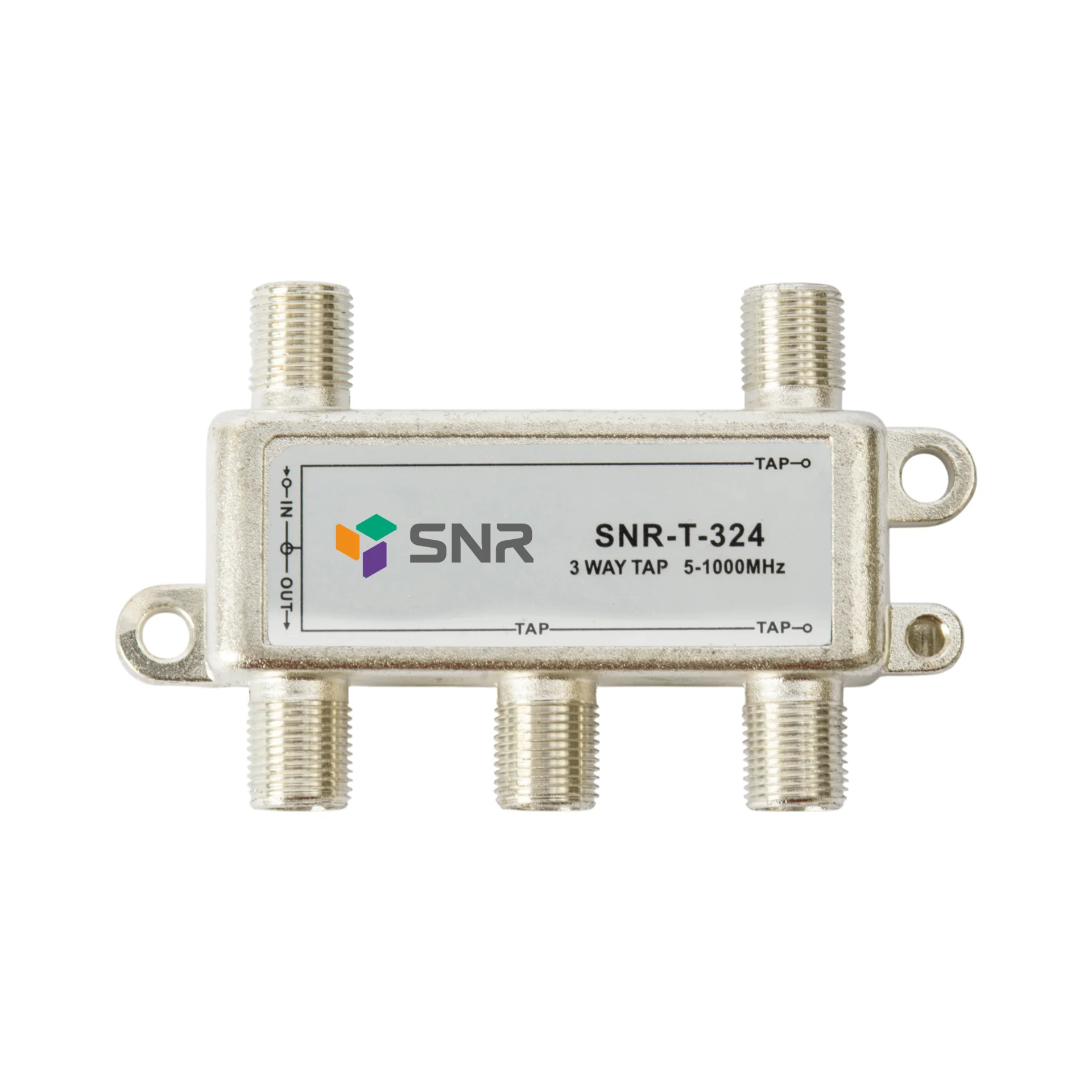 Ответвитель абонентский SNR-T-324, на 3 отвода, вносимое затухание IN-TAP 24dB.