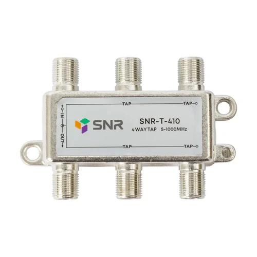 Ответвитель абонентский SNR-T-410, на 4 отвода, вносимое затухание IN-TAP 10dB.