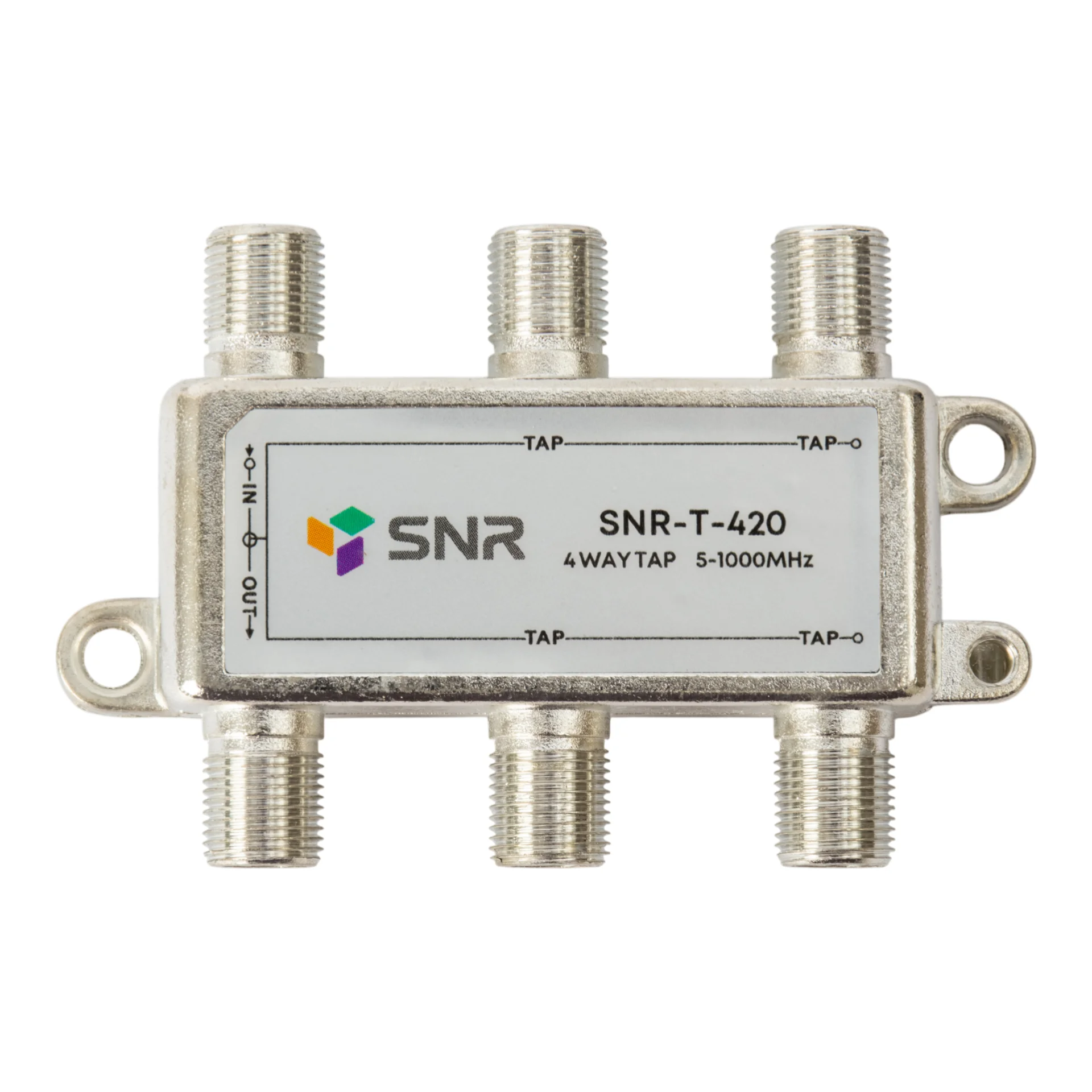 Ответвитель абонентский SNR-T-420, на 4 отвода, вносимое затухание IN-TAP 20dB.