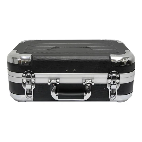 Кейс для инструментов с алюминиевым каркасом и перегородкой (черный)
