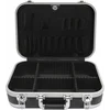Кейс для инструментов с алюминиевым каркасом и перегородкой (черный)