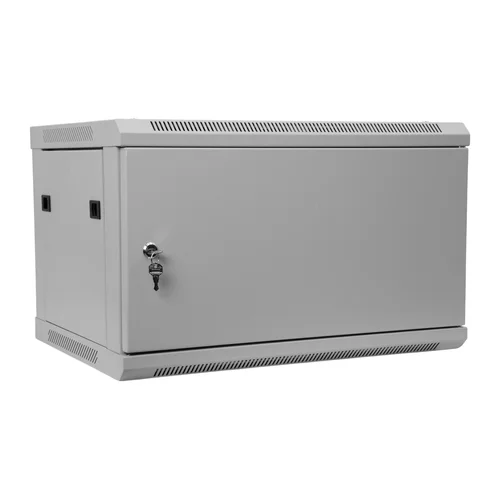 Шкаф телекоммуникационный настенный 6U, 600х450х370мм (металлическая дверь)