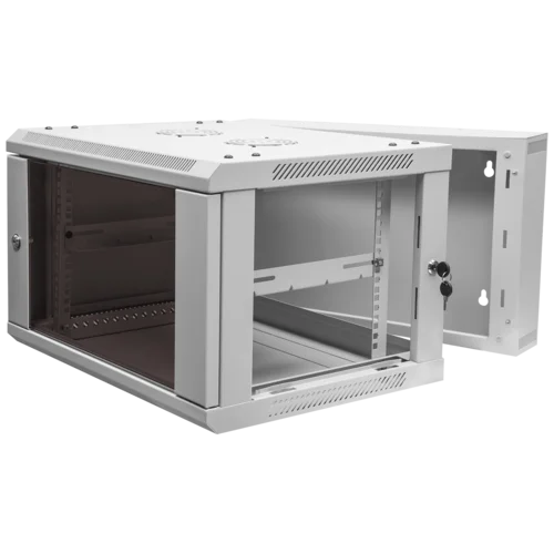 Шкаф телекоммуникационный настенный 6U, 600х550х370мм двухсекционный