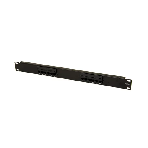 Коммутационная панель SNR, 19" неэкранированная, 1U, 12 портов, cat.5e, горизонтальная заделка