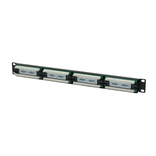 Коммутационная панель SNR, 19" неэкранированная, 1U, 24 порта, cat.5e, горизонтальная заделка
