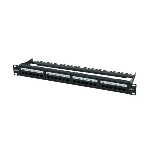Коммутационная панель SNR, 19" неэкранированная, 1U, 24 порта, cat.6А, горизонтальная заделка