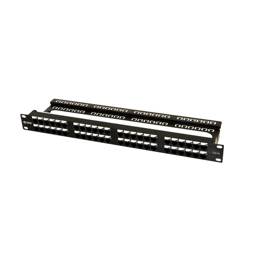 Коммутационная панель SNR, 19" неэкранированная, 1U, 48 портов, cat.5e, горизонтальная заделка