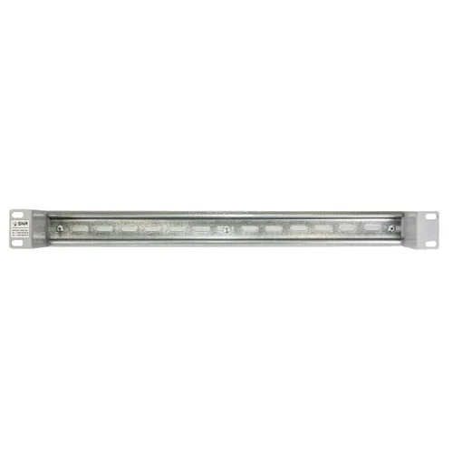 Горизонтальный кронштейн 19" с Din-рейкой, 1U, глубина 60 мм, без крышки, RAL7035