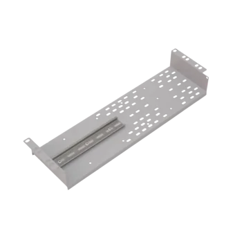 Вертикальная полка 19" с Din-рейкой, 3U, без крышки, RAL7035