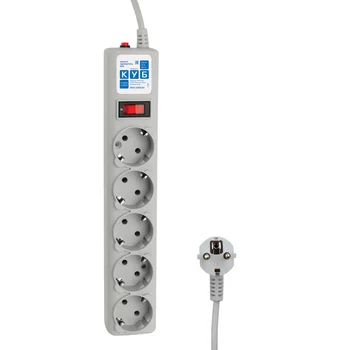 Ф-удлинитель, PC 3м 5р, сер. 10А, SPG-B-10