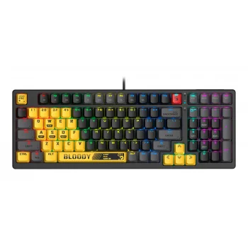 Клавиатура A4Tech Bloody S98 механическая желтый/серый USB for gamer LED (SPORTS LIME)