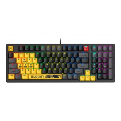 Клавиатура A4Tech Bloody S98 механическая желтый/серый USB for gamer LED (SPORTS LIME)