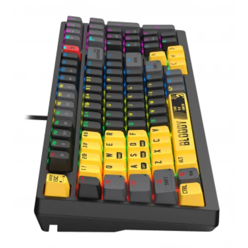 Клавиатура A4Tech Bloody S98 механическая желтый/серый USB for gamer LED (SPORTS LIME)