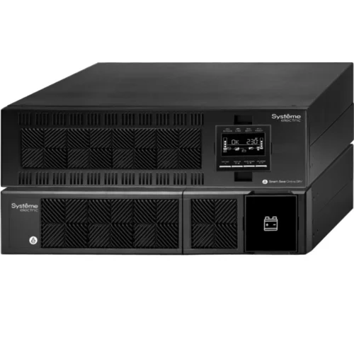 Источник бесперебойного питания Systeme Electric Smart-Save Online SRV 10000 ВА, монтаж в стойку 5U, 230 В, 1:1, клеммный вход/выход