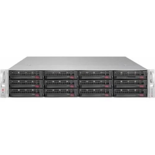 Платформа Supermicro 2U SSG-6028R-E1CR12T, Два процессора E5-2600v3/v4, DDR4, 12x3.5" SAS/SATA HDD, 4x10GBase-T