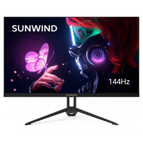 Монитор SunWind 27" SUN-M27BA108 черный IPS 3ms 16:9 HDMI матовая 280cd 178гр/178гр 2560x1440 144Hz