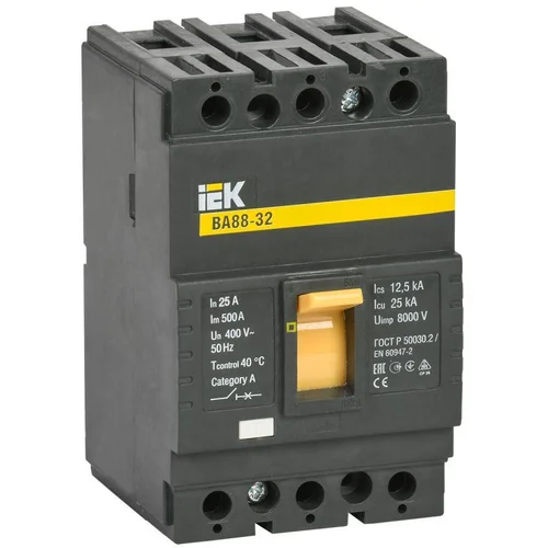 Выключатель автоматический 3п 25А 25кА ВА 88-32 IEK SVA10-3-0025