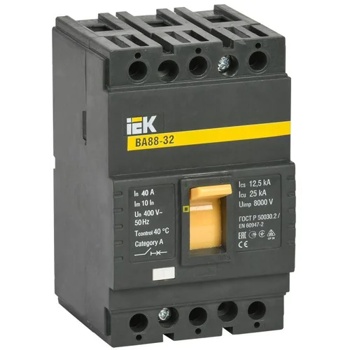 Выключатель автоматический 3п 40А 25кА ВА 88-32 IEK SVA10-3-0040