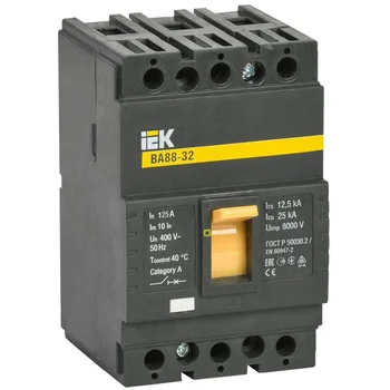 Выключатель автоматический 3п 125А 25кА ВА 88-32 IEK SVA10-3-0125