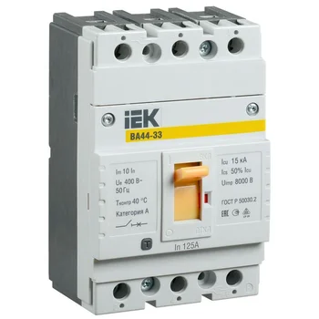 Выключатель автоматический 3п 125А 15кА ВА44 33 IEK SVA4410-3-0125