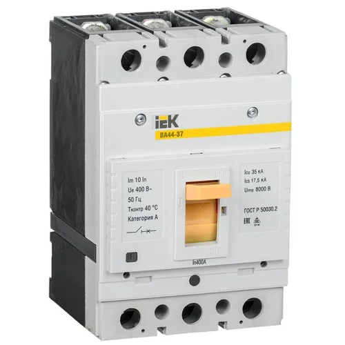 Выключатель автоматический 3п 400А 35кА ВА44-37 IEK SVA4410-3-0400-35