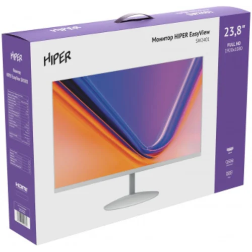 Монитор Hiper 23.8" EasyView SW2401 белый IPS LED 5ms 16:9 HDMI M/M матовая 250cd 178гр/178гр 1920x1