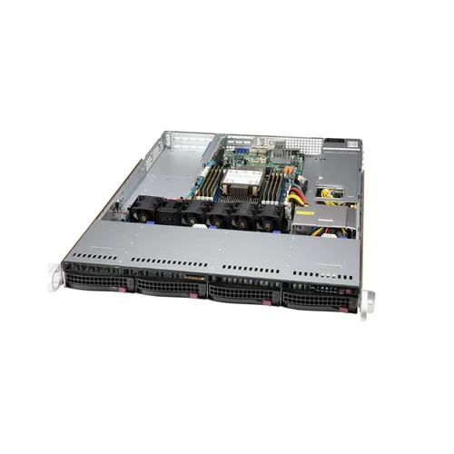 Платформа Supermicro 1U SYS-510P-WT, До одного процессора Intel Xeon Scalable, DDR4, 4x3,5" HDD SATA, 2x10GBase-T
