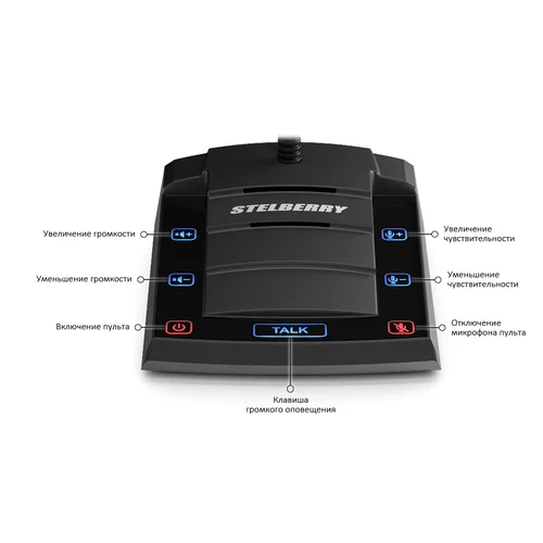 Цифровое переговорное устройство «клиент-кассир» Stelberry S-500 с функцией громкого оповещения