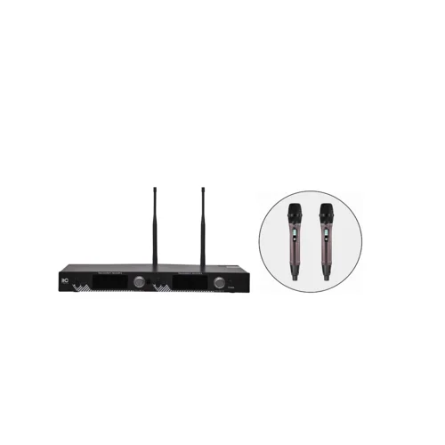 Система радиомикрофонная ITC T-521UH двухканальная, приёмник + 2 ручных микрофона