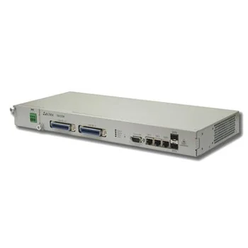 Шасси абонентского VoIP-шлюза TAU-32M.IP: 4 слота для субмодулей TAU32M-M8S или TAU32M-M8O, 3хRJ-45 (LAN), 2 шасси под SFP, 1 слот для блока питания P