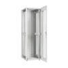 Напольный шкаф серии Lite 19", 24U, стеклянная дверь, Ш600хВ1167хГ600мм, в разобранном виде, серый