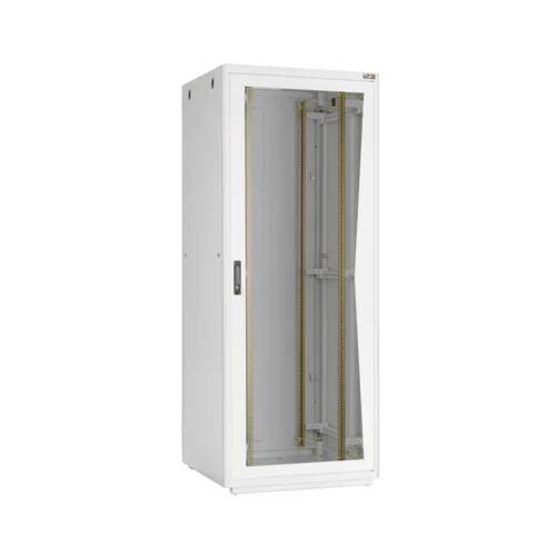 Напольный шкаф 19", 42U, стеклянная дверь, Ш600хВ2065хГ800мм, в разобранном виде, серый