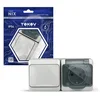 Блок ОП Nix (розетка 16А 250В с заземл. + 1-кл. выкл. 10А) IP54 сер. TOKOV ELECTRIC TKE-NX-V1RZ-C06T