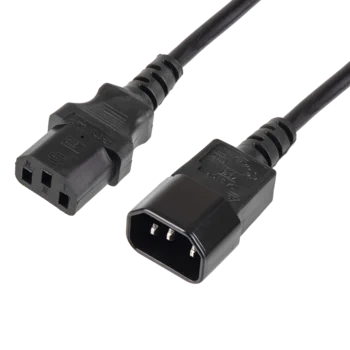 Кабель питания TLK, вход - разъём C14 (IEC 60320), выход - разъём C13 (IEC 60320), 3x1мм2, 1,8 м, 250В 10A, черный