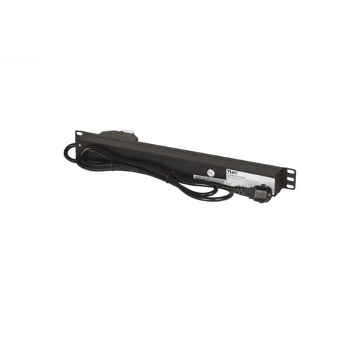 Блок электрических розеток TLK, 19", 7 гнезд "евророзетка", 16A, двухполюсный автомат 16А, шнур питания 2 метра, "евровилка", сечение 3*1,5 мм2