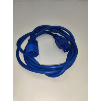 Шнур питания электрический силовой, серии TP-PC, IEC 60320 С13/IEC 60320 С14 прямой, 250B, 10A, 3х1.0 мм², 2 м, синий