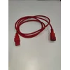 Шнур питания электрический силовой, серии TP-PC, IEC 60320 С13/IEC 60320 С14 прямой, 250B, 10A, 3х1.0 мм², 2 м, красный