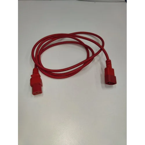 Шнур питания электрический силовой, серии TP-PC, IEC 60320 С13/IEC 60320 С14 прямой, 250B, 10A, 3х1.0 мм², 2 м, красный