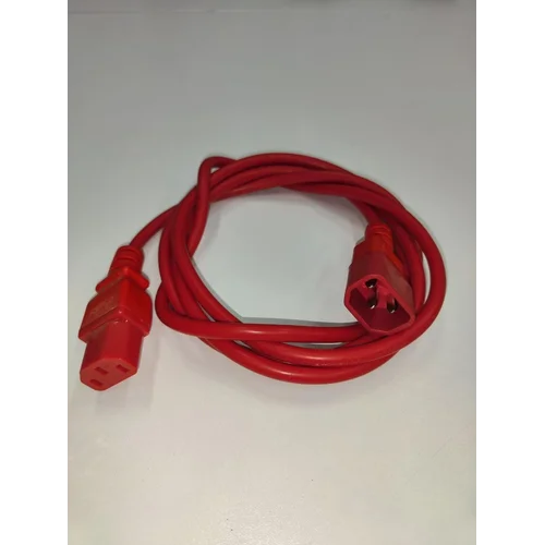 Шнур питания электрический силовой, серии TP-PC, IEC 60320 С13/IEC 60320 С14 прямой, 250B, 10A, 3х1.0 мм², 2 м, красный