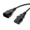 Шнур питания электрический силовой, серии TP-PC, IEC 60320 С13/IEC 60320 С14 прямой, 250B, 6A, 3х0.75 мм², 1.8 м