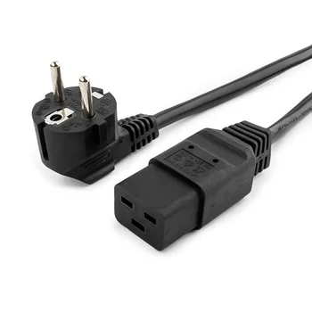 Шнур питания электрический силовой, серии TP-PC, EU-Schuko/IEC 60320 C19 прямой, 250B, 16A, 3х1.5 мм², 1.8 м