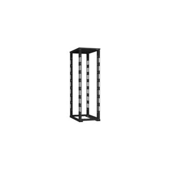 19" Монтажная стойка двухрамная 42U Ш600xГ1000мм, черная