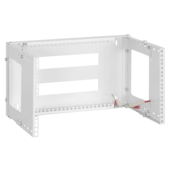 Настенная регулируемая монтажная рама 19", 6U, Ш505хВ277мм, глубина 233-350мм, серая RAL 7035