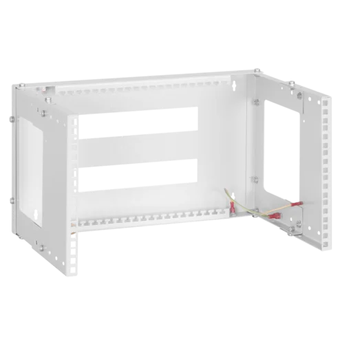 Настенная регулируемая монтажная рама 19", 6U, Ш505хВ277мм, глубина 233-350мм, серая RAL 7035