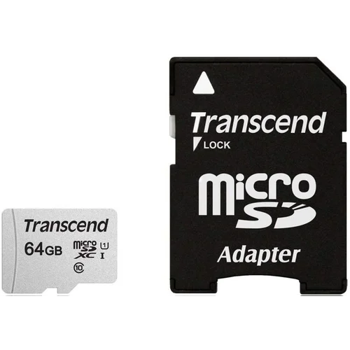 Флеш-накопитель Transcend Карта памяти Transcend 64GB UHS-I U1 microSD with Adapter