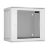 Настенный разборный шкаф TLK 19", 12U, стеклянная дверь, Ш600хВ569хГ450мм, 1 пара монтажных направляющих, серый