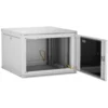 Настенный разборный шкаф TLK 19", 12U, стеклянная дверь, Ш600хВ569хГ450мм, 1 пара монтажных направляющих, серый