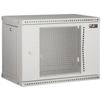 Настенный разборный шкаф TLK 19", 12U, перфорированная дверь, Ш600хВ569хГ600мм, 2 пары монтажных направляющих, серый