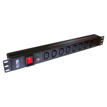 Блок распределения питания Lanmaster TWT-PDU19-10A8C3 гор.размещ. 8xC13 базовые 10A C14