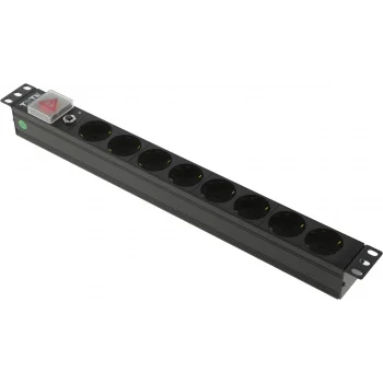 Блок распределения питания Lanmaster TWT-PDU19-10A8P гор.размещ. 8xSchuko базовые 10A